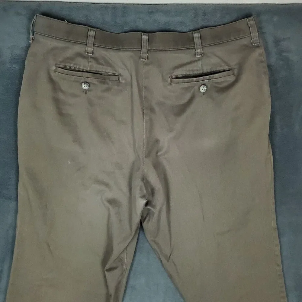 Lee Total Freedom Pants Mens 36x34 Brown Straight Fit Wrinkle Resistant Chinos